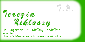 terezia miklossy business card